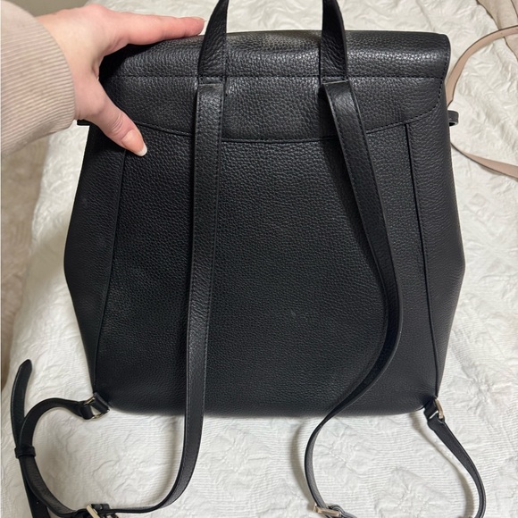 Kate Spade Black Pebbled Backpack - Picture 2 of 3